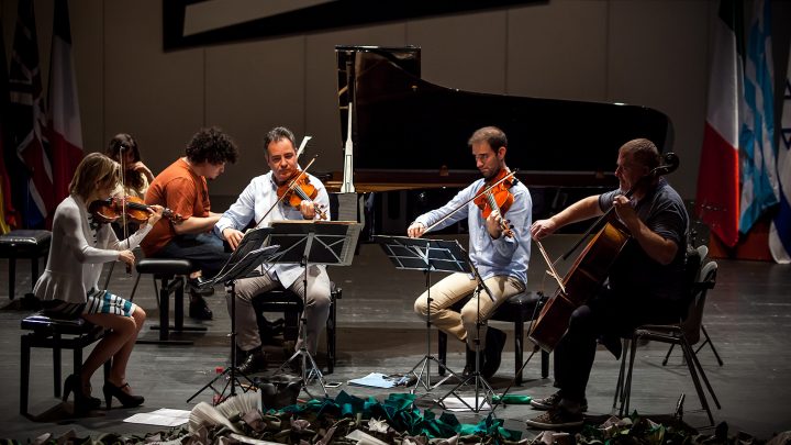 The semifinalists of the 61st Jaén International Piano Competition prepare the chamber music test with the Breton Quartet
